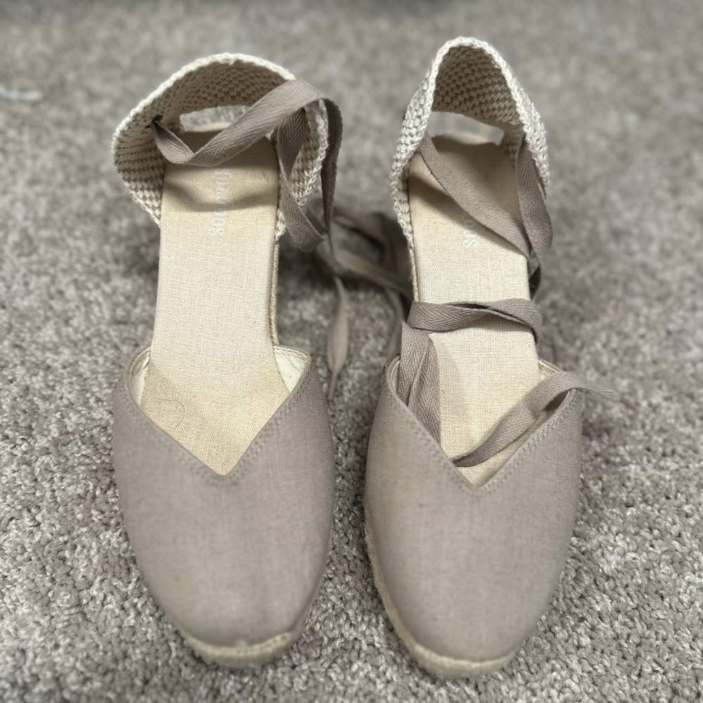 Soludos Greige Espadrille Flats